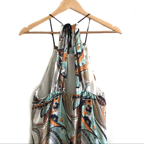 Arden B. Retro Pattern Halter Neck Shift Dress - Picture 4 of 6